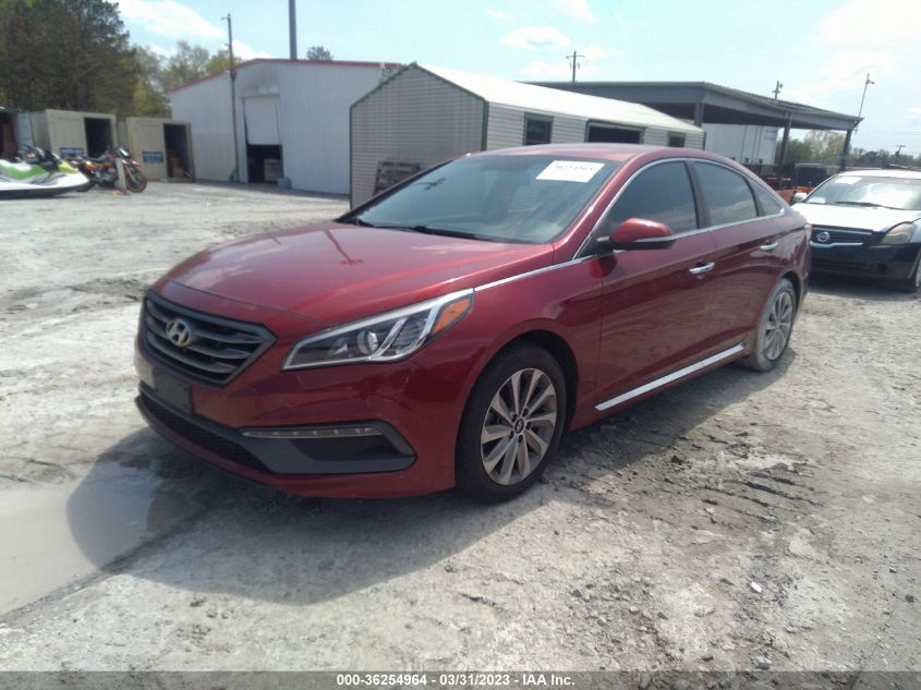 2015 HYUNDAI SONATA 2.4L SPORT - 5NPE34AF2FH078542