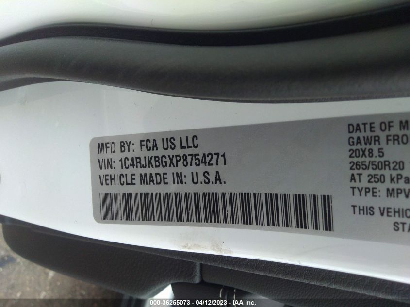 2023 JEEP GRAND CHEROKEE L LIMITED - 1C4RJKBGXP8754271