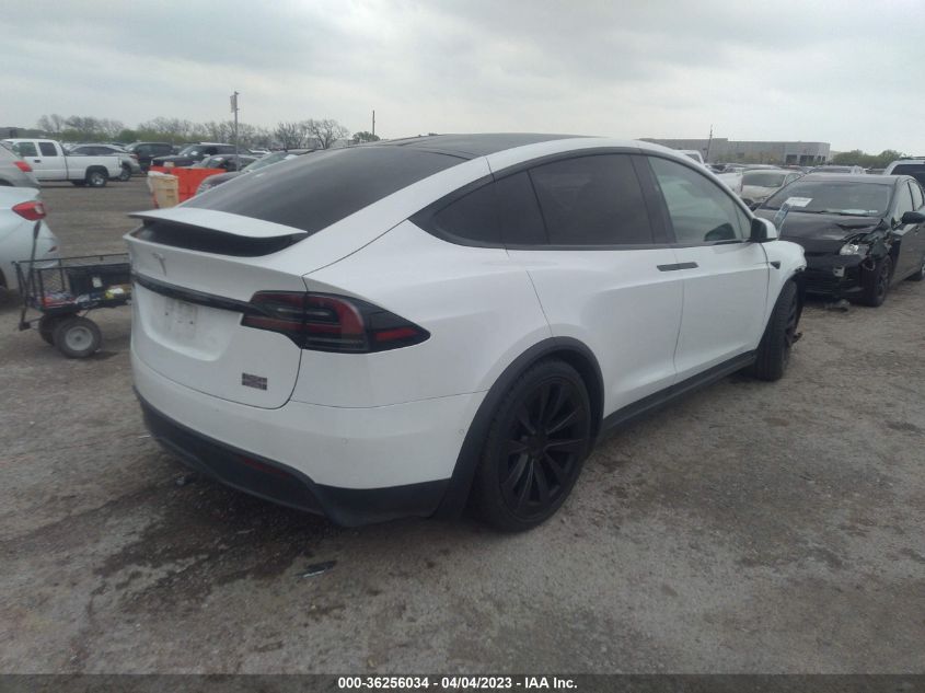 2022 TESLA MODEL X PLAID - 7SAXCBE66NF339243