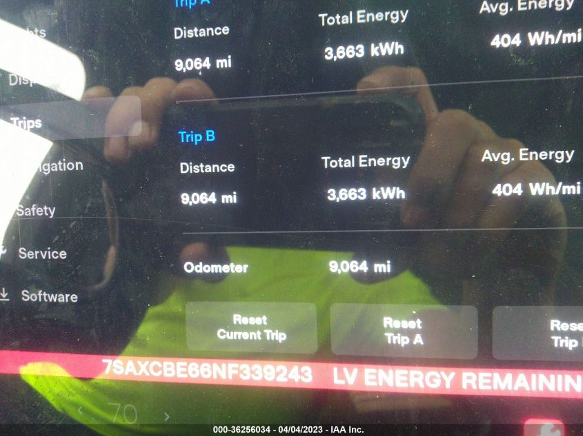 2022 TESLA MODEL X PLAID - 7SAXCBE66NF339243