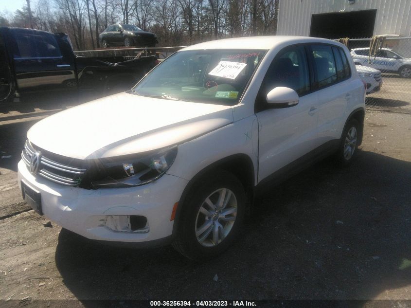 2013 VOLKSWAGEN TIGUAN S - WVGBV3AX8DW586257