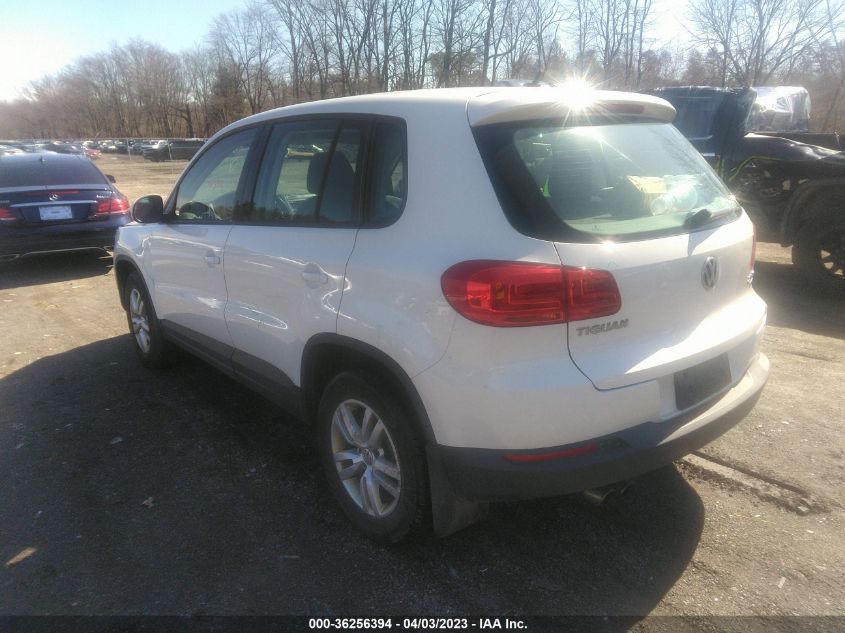 2013 VOLKSWAGEN TIGUAN S - WVGBV3AX8DW586257