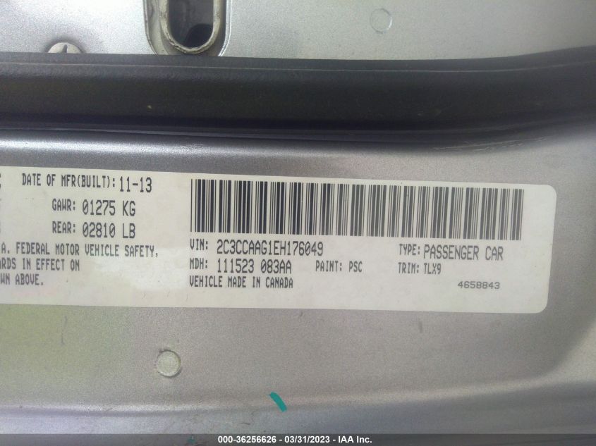 2014 CHRYSLER 300 - 2C3CCAAG1EH176049