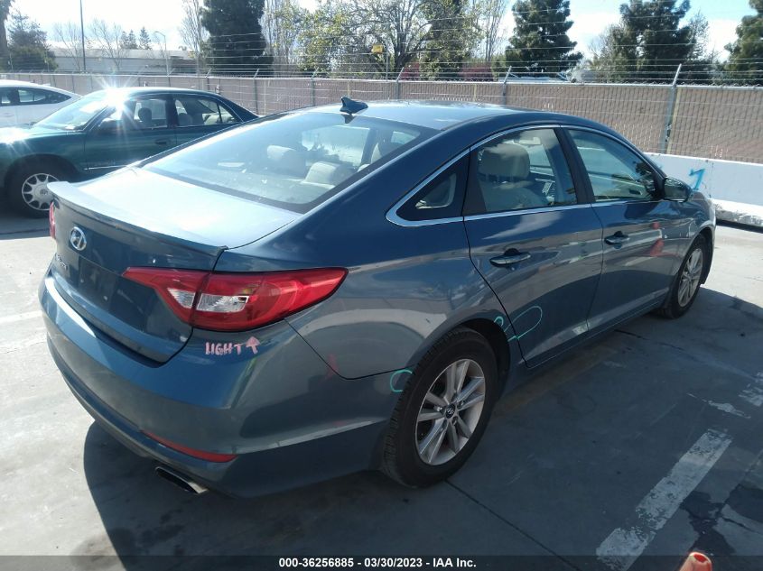 2015 HYUNDAI SONATA 2.4L SE - 5NPE24AF2FH181432