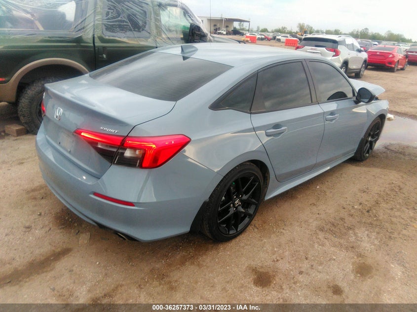 VIN 2HGFE2F57NH573122 2022 HONDA CIVIC SEDAN SPORT