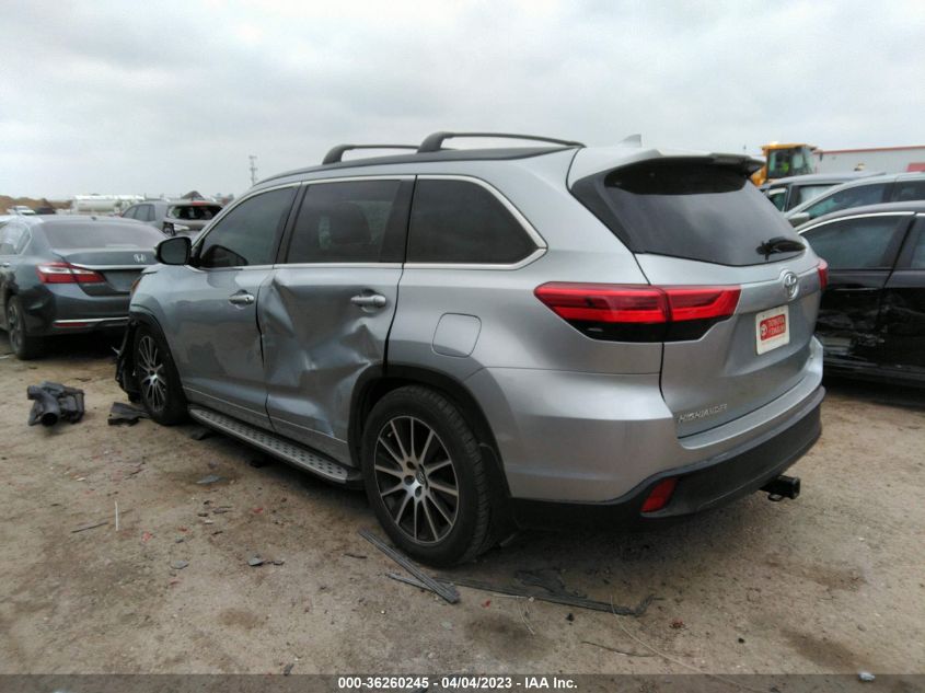 2017 TOYOTA HIGHLANDER XLE/SE - 5TDKZRFH3HS517950