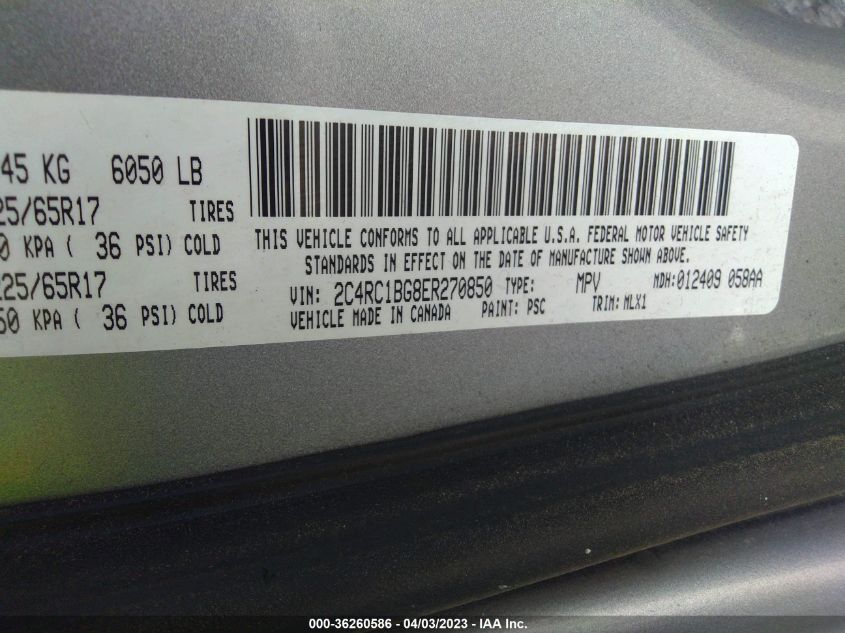 2014 CHRYSLER TOWN & COUNTRY TOURING - 2C4RC1BG8ER270850