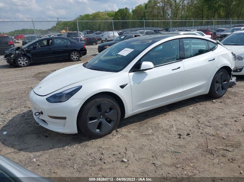 2022 TESLA MODEL 3 - 5YJ3E1EA0NF319896