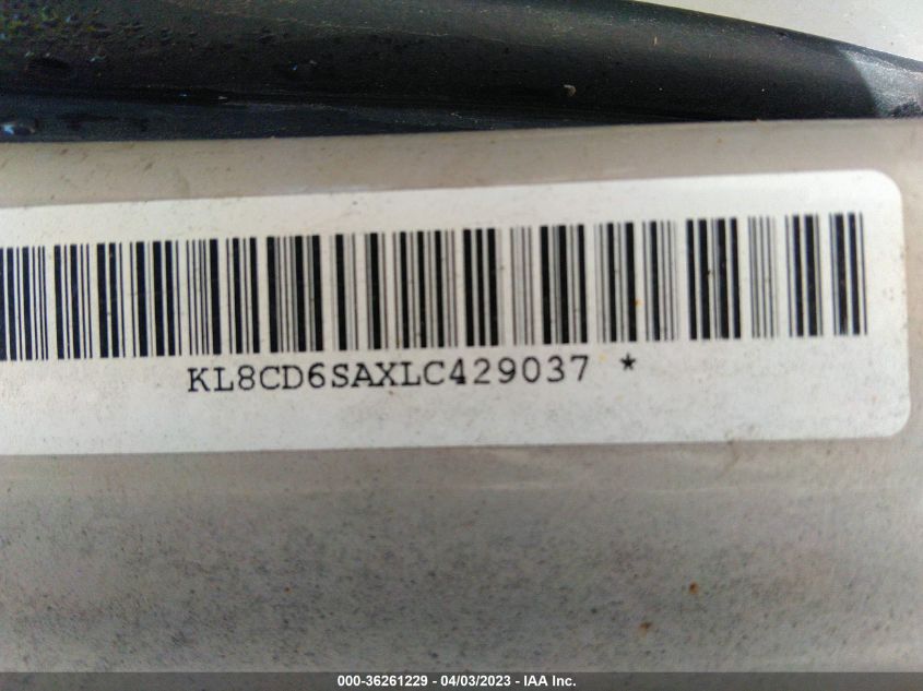 2020 CHEVROLET SPARK LT - KL8CD6SAXLC429037