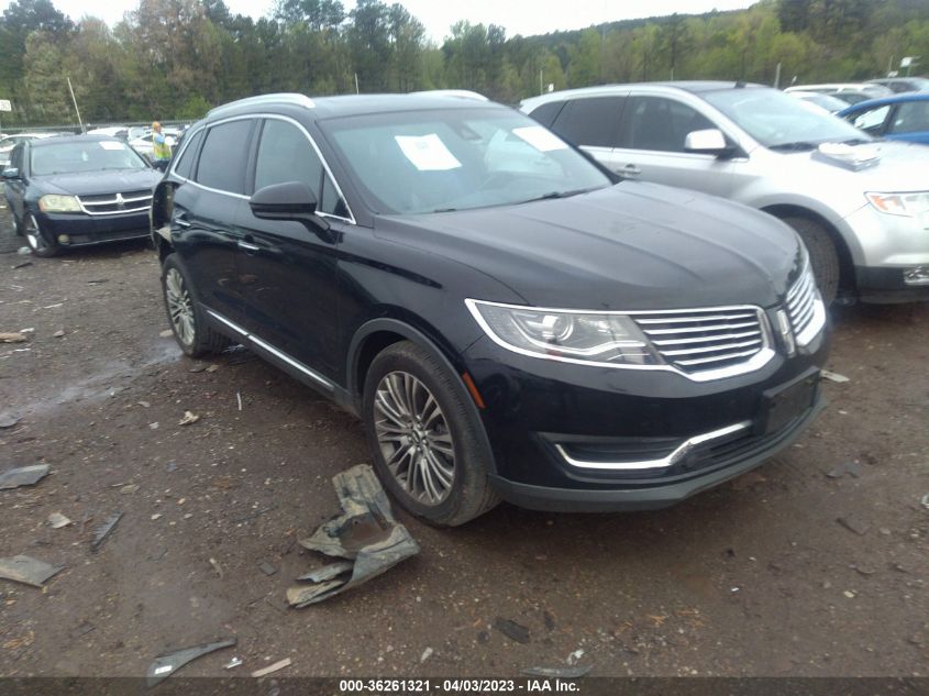 2016 LINCOLN MKX RESERVE - 2LMTJ8LRXGBL89595