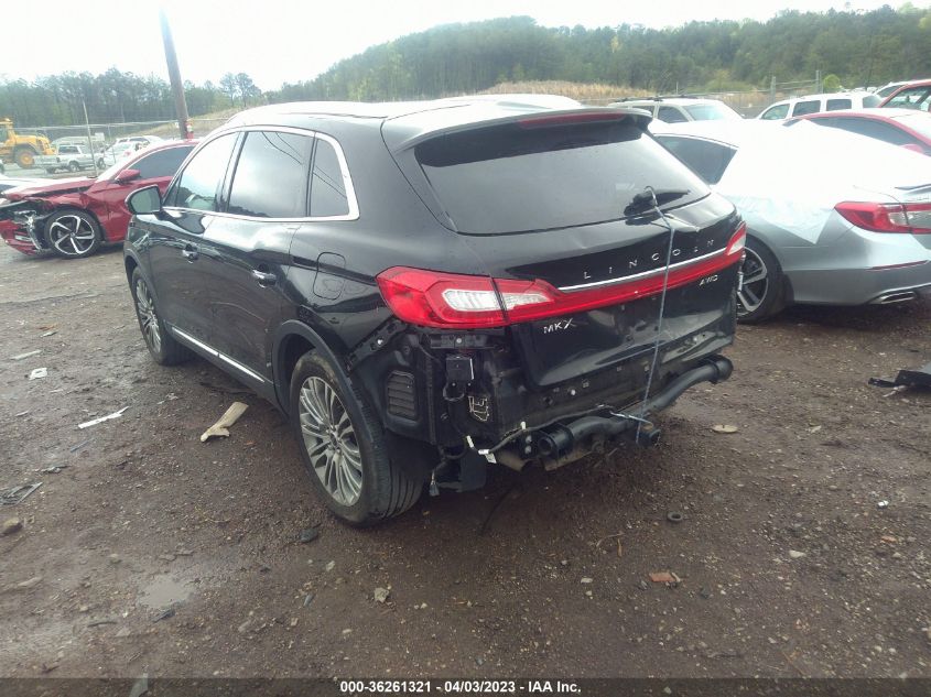 2016 LINCOLN MKX RESERVE - 2LMTJ8LRXGBL89595