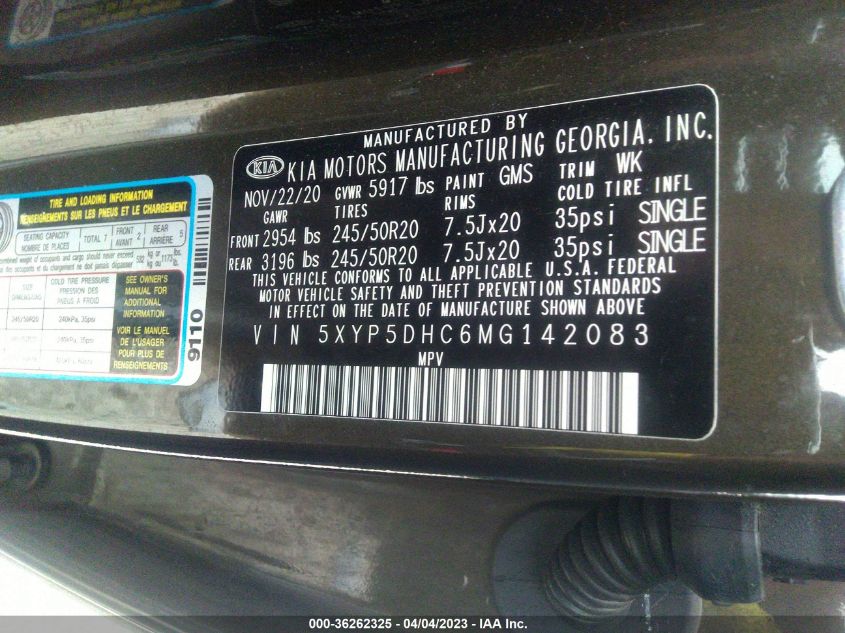2021 KIA TELLURIDE SX - 5XYP5DHC6MG142083