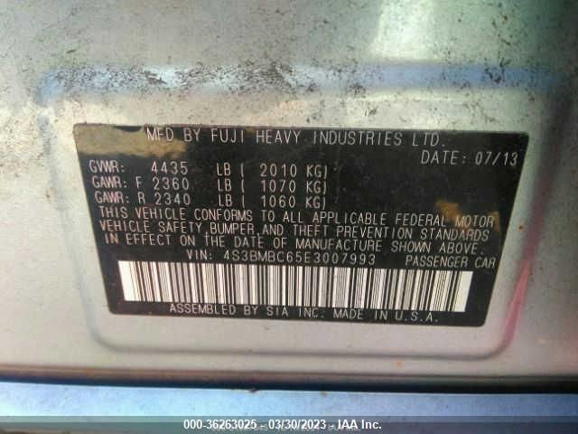 2014 SUBARU LEGACY 2.5I PREMIUM 4S3BMBC65E3007993