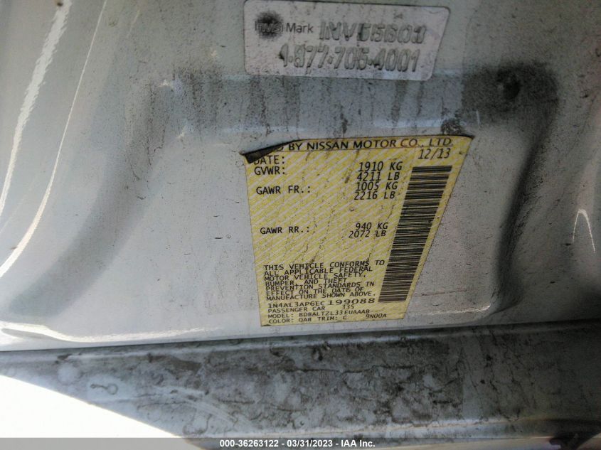 2014 NISSAN ALTIMA 2.5 SV - 1N4AL3AP6EC199088