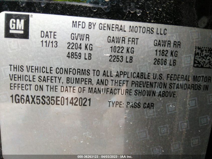 2014 CADILLAC CTS SEDAN LUXURY AWD - 1G6AX5S35E0142021