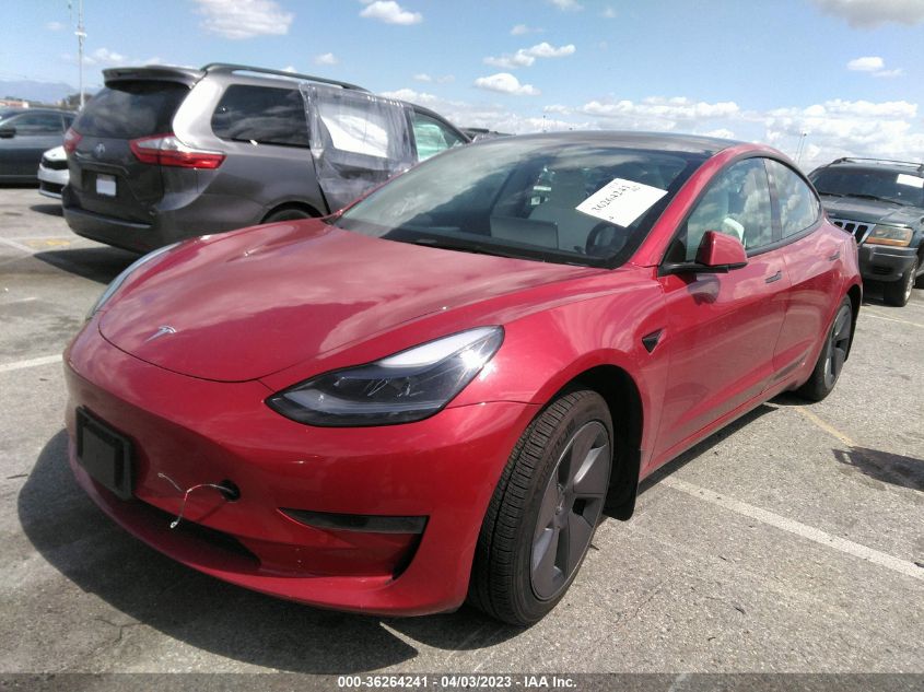 2022 TESLA MODEL 3 - 5YJ3E1EAXNF132634
