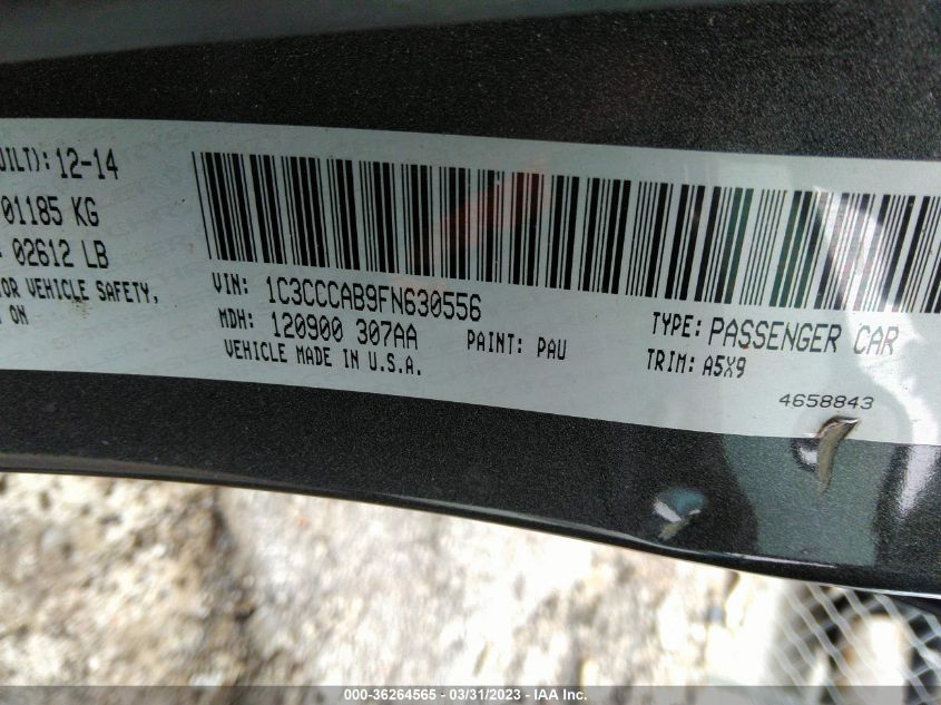 2015 CHRYSLER 200 LIMITED - 1C3CCCAB9FN630556