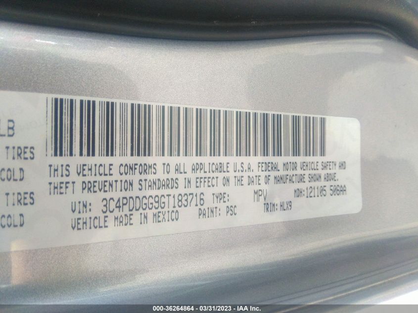 2016 DODGE JOURNEY CROSSROAD PLUS - 3C4PDDGG9GT183716