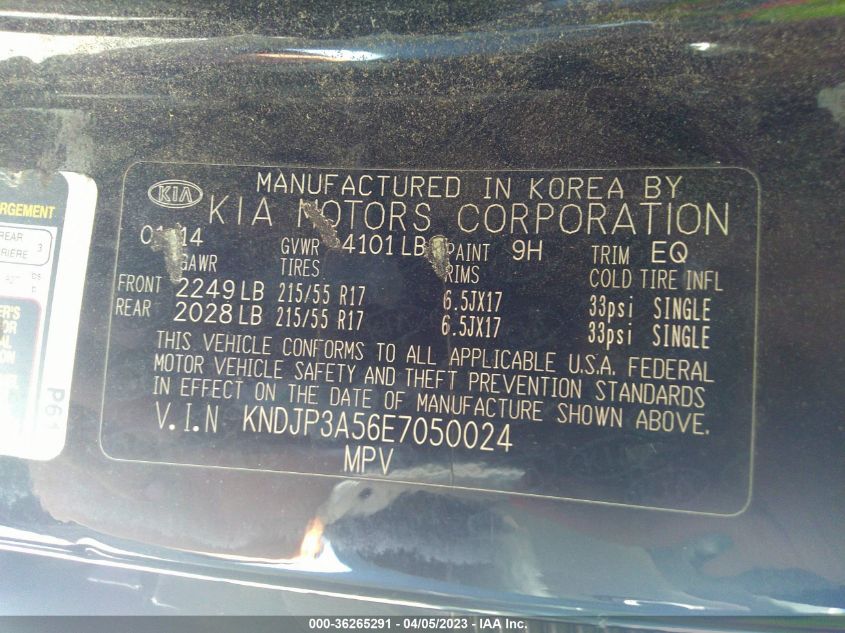 2014 KIA SOUL + - KNDJP3A56E7050024