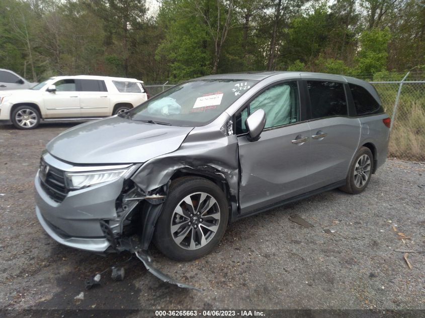 2021 HONDA ODYSSEY EX-L - 5FNRL6H74MB016762