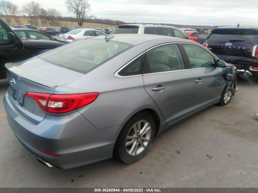 2015 HYUNDAI SONATA 2.4L SE - 5NPE24AF7FH008960