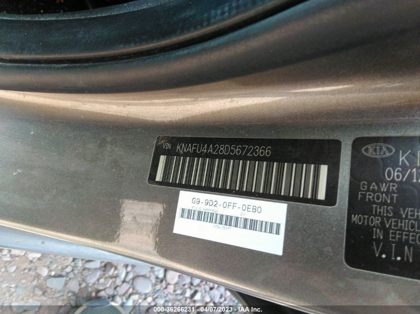 2013 KIA FORTE EX - KNAFU4A28D5672366