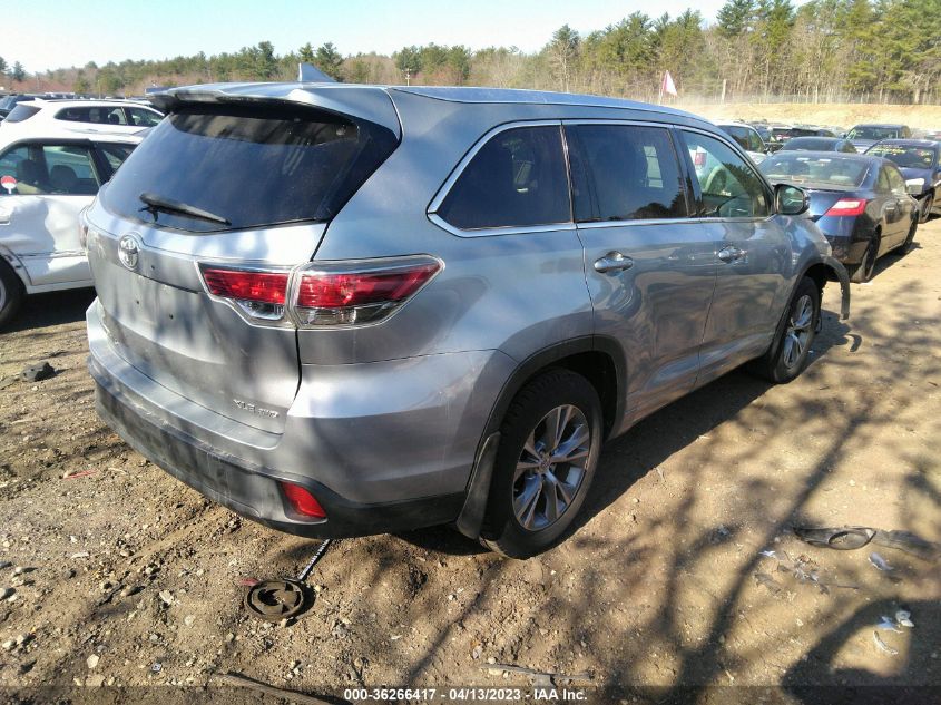 2015 TOYOTA HIGHLANDER XLE - 5TDJKRFHXFS161624