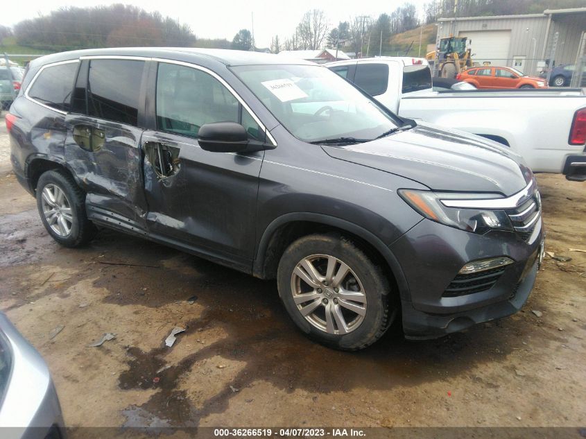2016 HONDA PILOT LX - 5FNYF6H17GB067417
