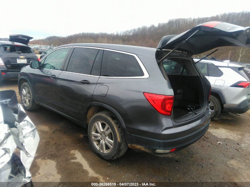 2016 HONDA PILOT LX - 5FNYF6H17GB067417
