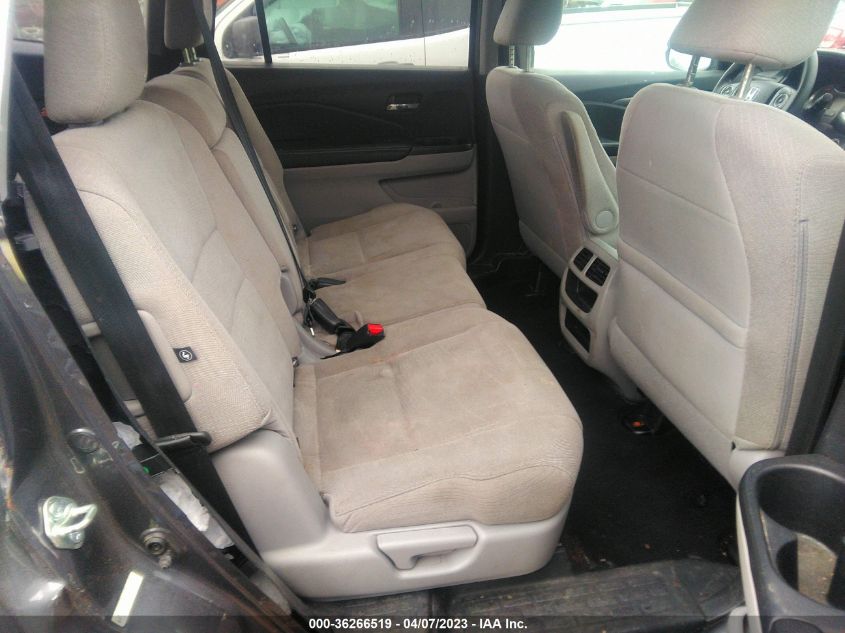 2016 HONDA PILOT LX - 5FNYF6H17GB067417