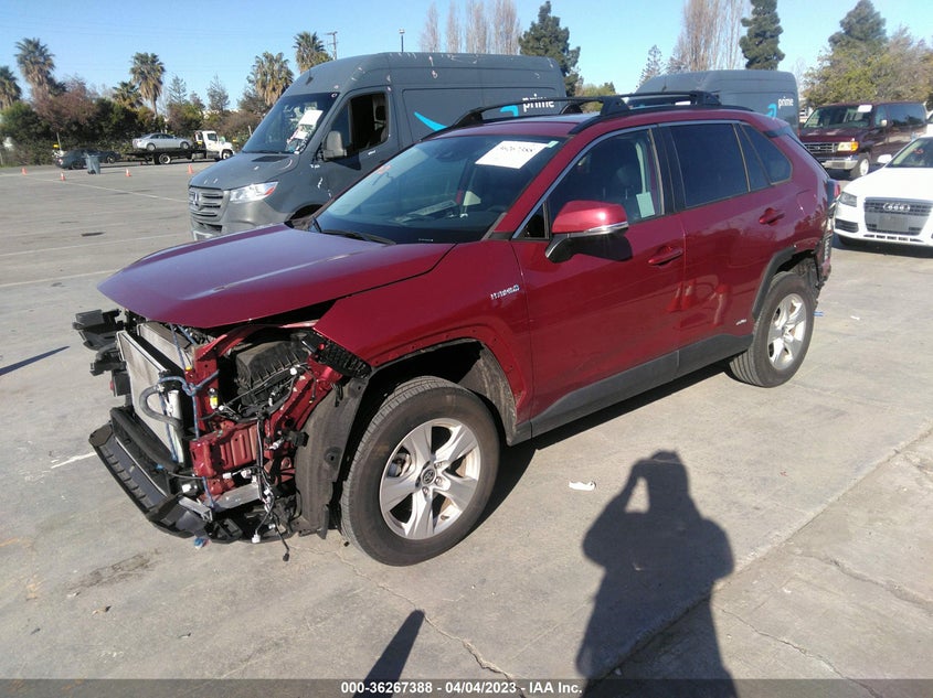 VIN 2T3RWRFV2MW108019 2021 TOYOTA RAV4 HYBRID XLE