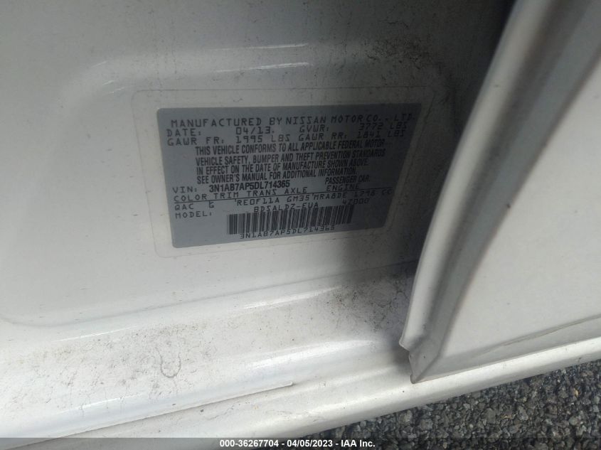 2013 NISSAN SENTRA SV - 3N1AB7AP5DL714365