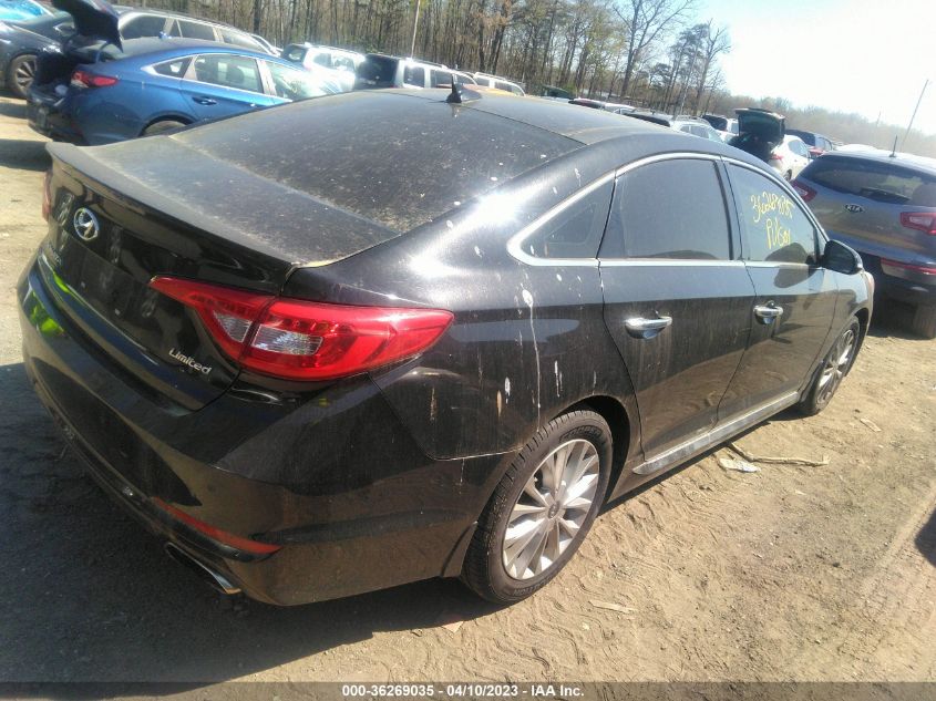 2015 HYUNDAI SONATA 2.4L LIMITED - 5NPE34AF3FH139395