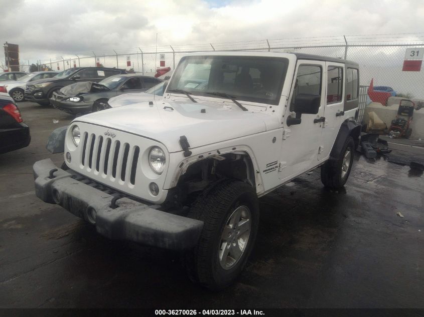 2016 JEEP WRANGLER UNLIMITED SPORT - 1C4BJWDG9GL177817