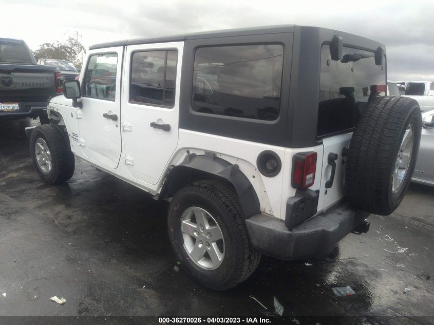 2016 JEEP WRANGLER UNLIMITED SPORT - 1C4BJWDG9GL177817
