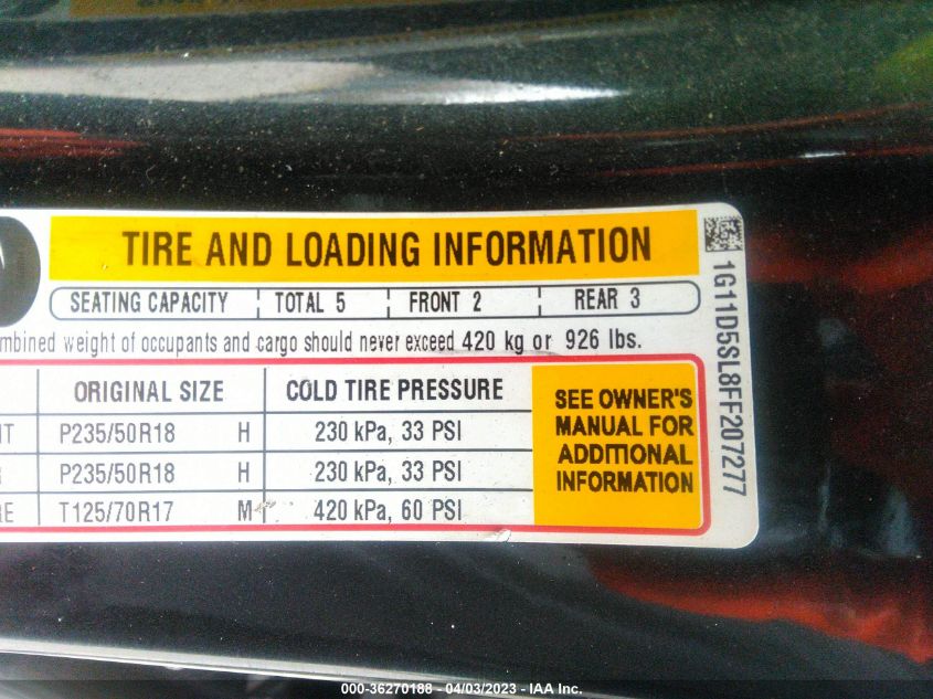 2015 CHEVROLET MALIBU LT - 1G11D5SL8FF207277