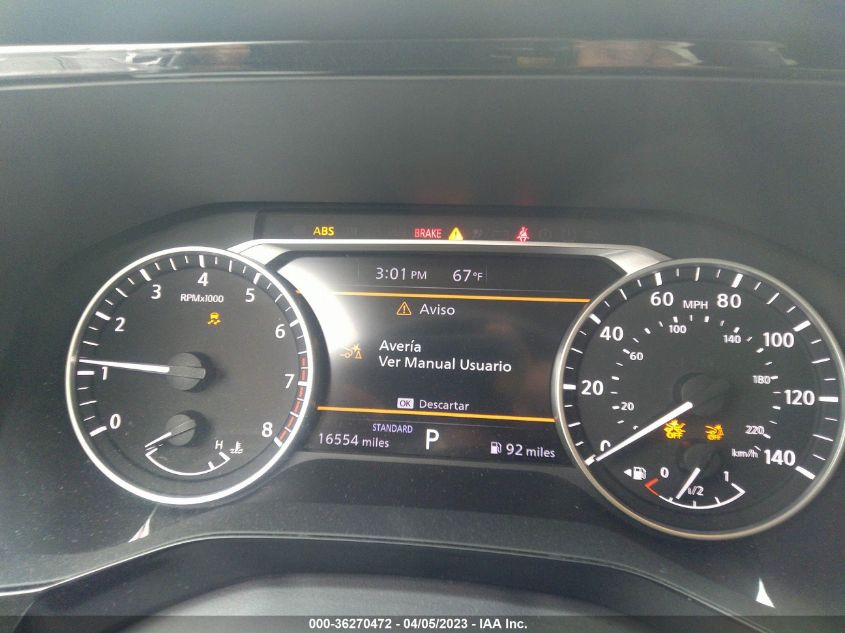 2022 NISSAN PATHFINDER SV - 5N1DR3BA1NC250623