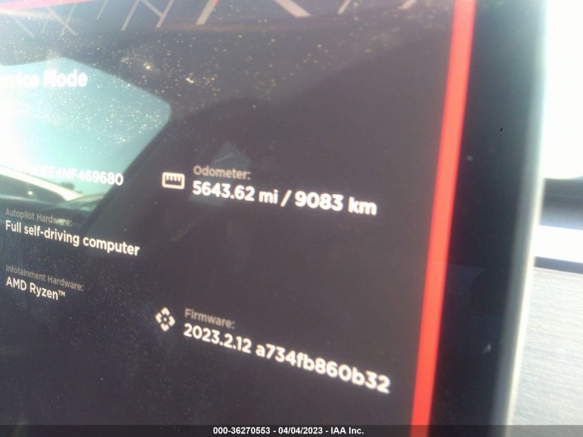 2022 TESLA MODEL Y LONG RANGE - 7SAYGDEE4NF469680