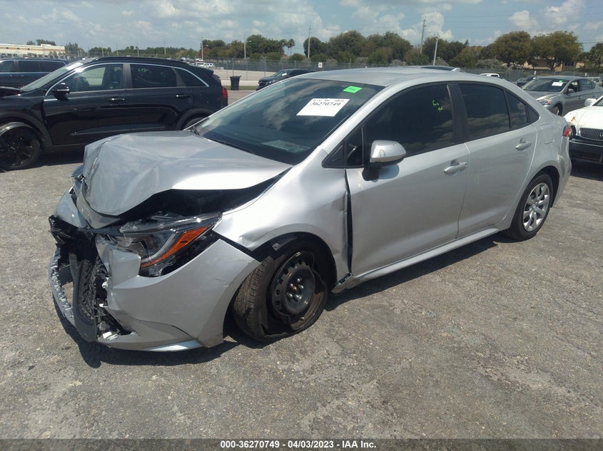 VIN JTDEPMAE5NJ227138 2022 TOYOTA COROLLA LE