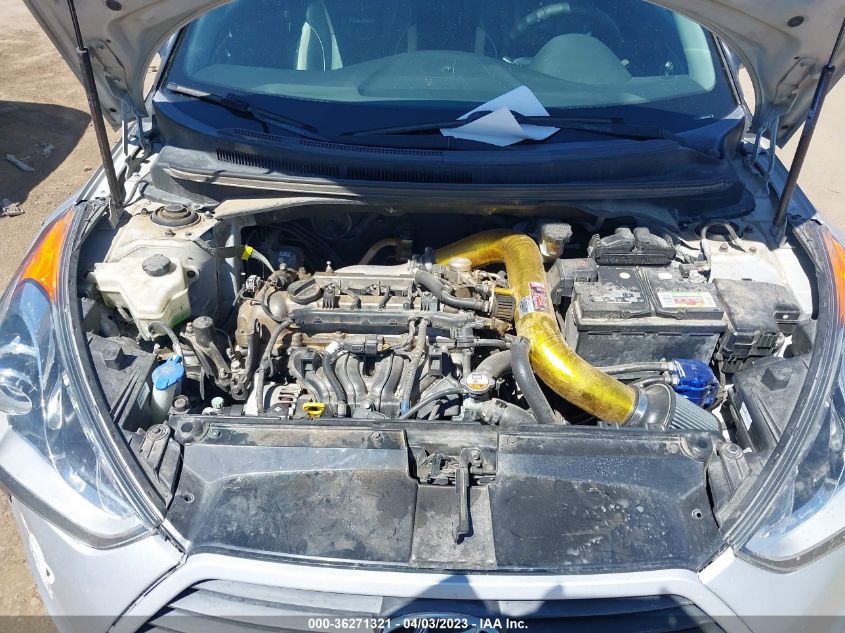 2013 HYUNDAI VELOSTER TURBO W/BLACK INT - KMHTC6AE9DU156694