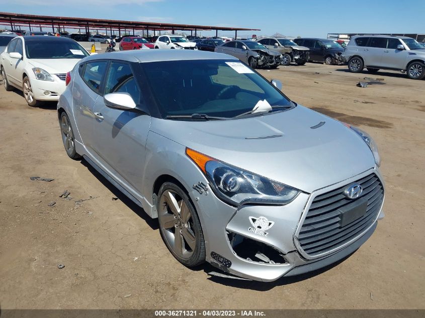 2013 HYUNDAI VELOSTER TURBO W/BLACK INT - KMHTC6AE9DU156694