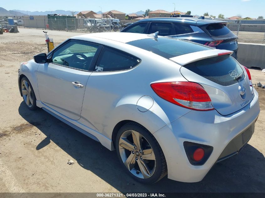 2013 HYUNDAI VELOSTER TURBO W/BLACK INT - KMHTC6AE9DU156694
