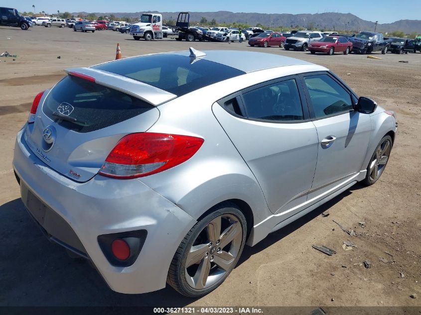2013 HYUNDAI VELOSTER TURBO W/BLACK INT - KMHTC6AE9DU156694