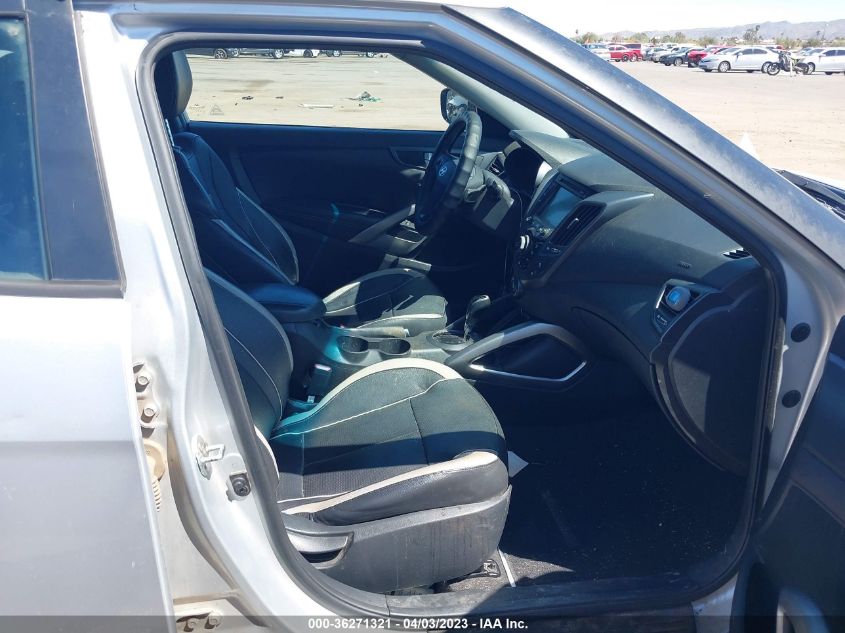 2013 HYUNDAI VELOSTER TURBO W/BLACK INT - KMHTC6AE9DU156694