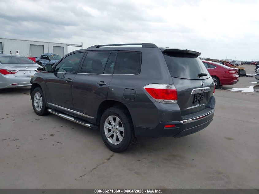 2013 TOYOTA HIGHLANDER - 5TDZK3EH1DS095995