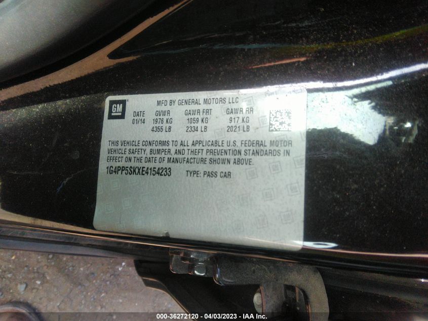 2014 BUICK VERANO - 1G4PP5SKXE4154233