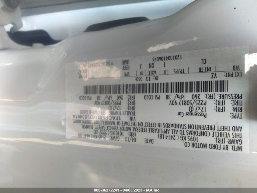 2013 FORD C-MAX HYBRID SE - 1FADP5AUXDL534614