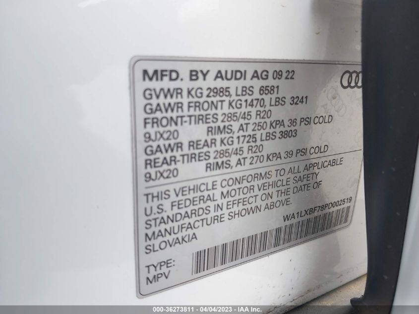 2023 AUDI Q7 PREMIUM PLUS - WA1LXBF78PD002519