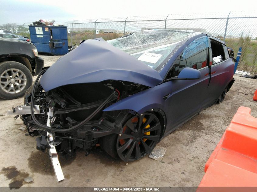 2022 TESLA MODEL X PLAID - 7SAXCBE65NF354929