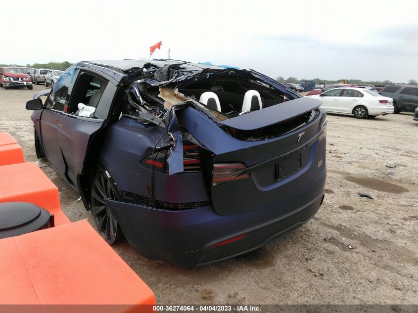 2022 TESLA MODEL X PLAID - 7SAXCBE65NF354929